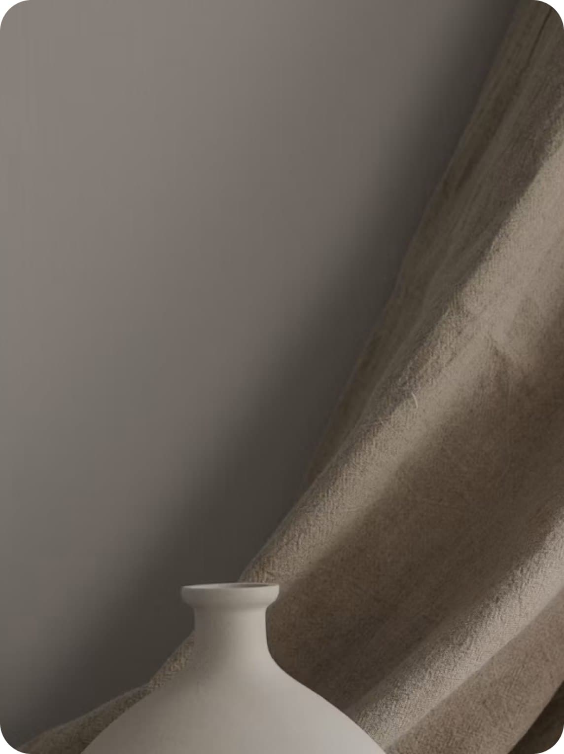 An AI claim review over a draped fabric backdrop