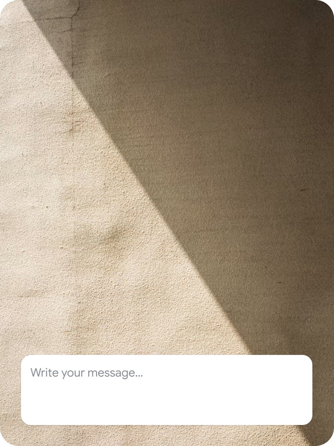 A claim conversation over a warm fabric backdrop
